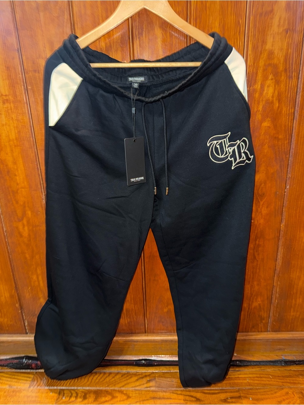 NWT TRUE RELIGION Black Womens Logo Sweatpants (comes in a set)